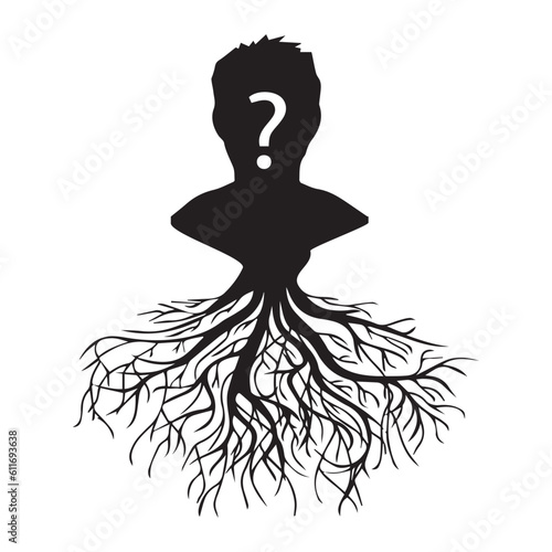 tree nymph or tree spirit in Greek mythology, with abstract and silhouette style. vector illustration of a tree. Can be used to describe nature or healthy life style topics.