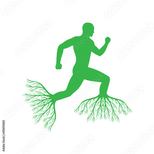 tree nymph or tree spirit in Greek mythology, with abstract and silhouette style. vector illustration of a tree. Can be used to describe nature or healthy life style topics.