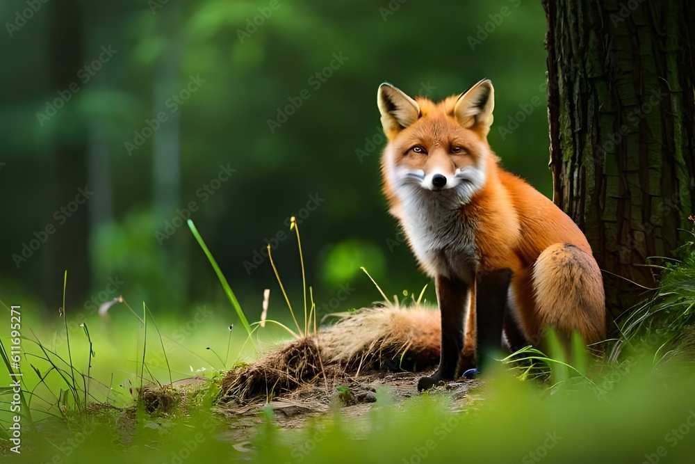 Wildlife in Forest, Fox Wildlife in Forest, Fox