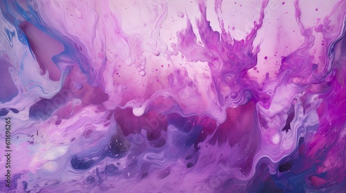 Purple Paint Smear Abstract Background, Generative AI Illustration