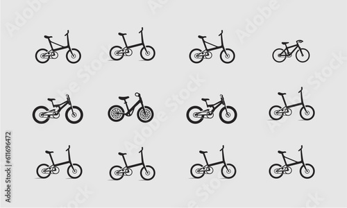 set of bycicle logo vector icon