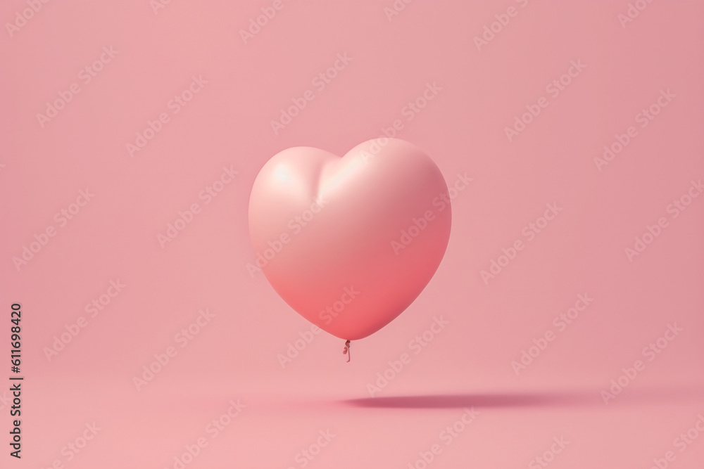 Heart in minimal concept. The heart as a symbol of love and purity. Generative Ai