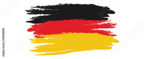 Paint brash art Flag of Germany.