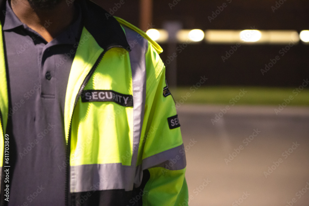 Security guard patrolling at school Security guard patrolling at school