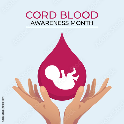 vector graphic of Cord Blood Awareness Month good for Cord Blood Awareness Month celebration. flat design. flyer design.flat illustration.