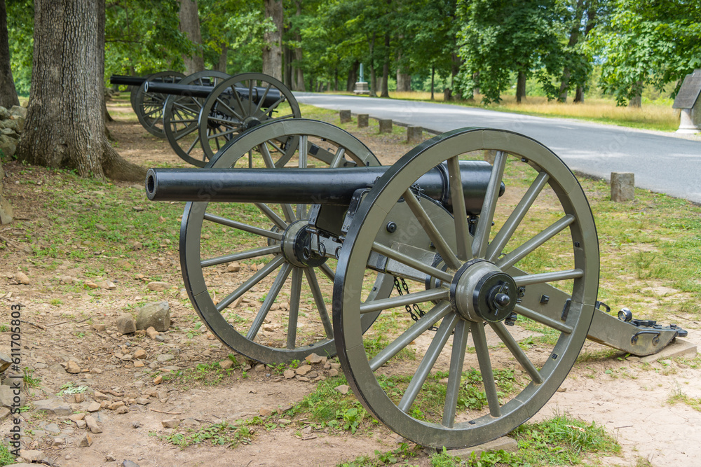 Closeup of Cannons at Gettysburg