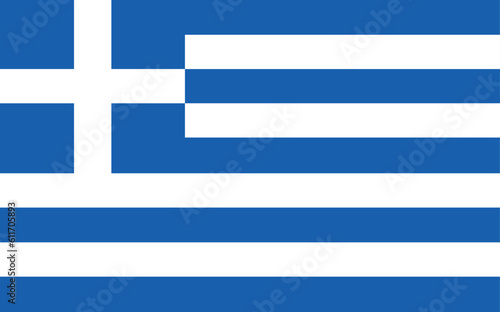 Greece national official flag symbol, banner vector illustration.