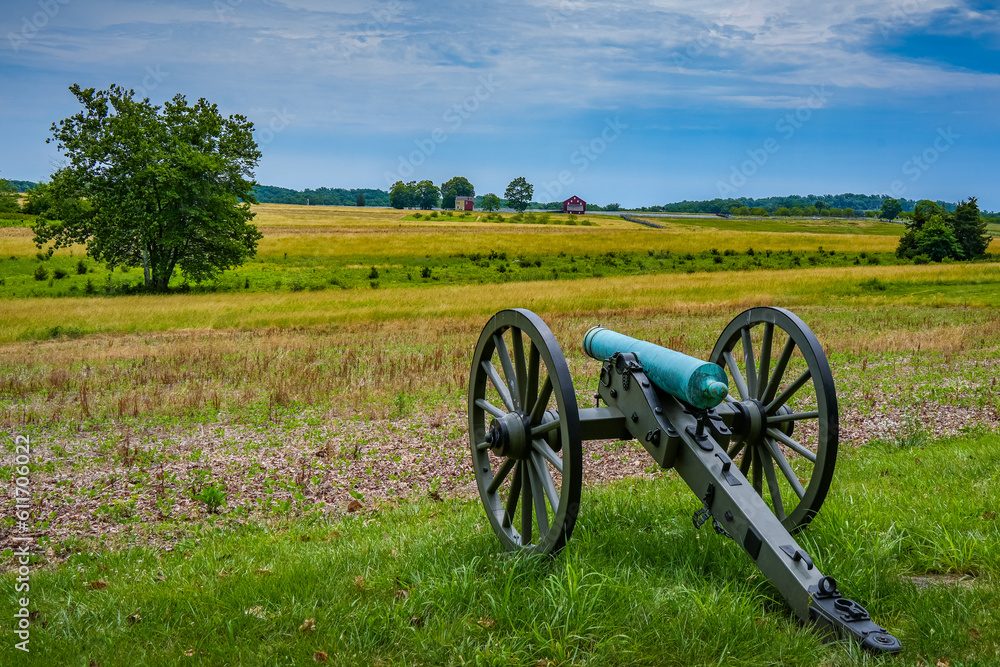 A Lone Cannon in Gettysburg Field