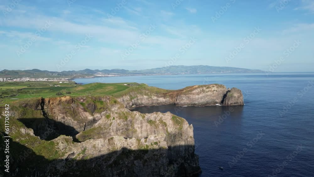 View of Ponta do Cintrao from Miraduro da Ribeirinha view point, Sao Miguel Island, Azores, Portugal. View of Ponta do Cintrao from Miraduro da Ribeirinha view point, Sao Miguel Island, Azores, Portugal.