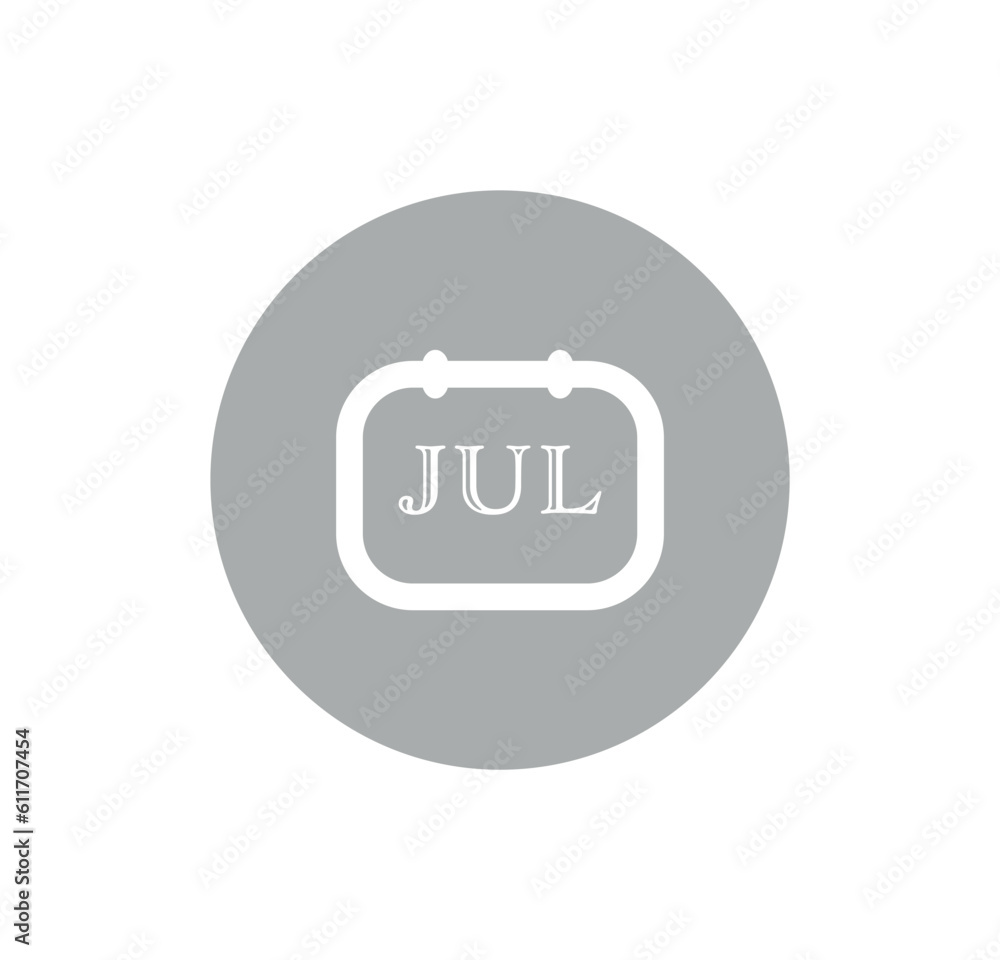 July calendar page binder. vector illustration planner and schedule for month of July July calendar page binder. vector illustration planner and schedule for month of July