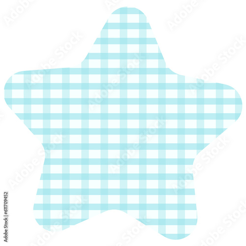 plaid pattern star with pastel color