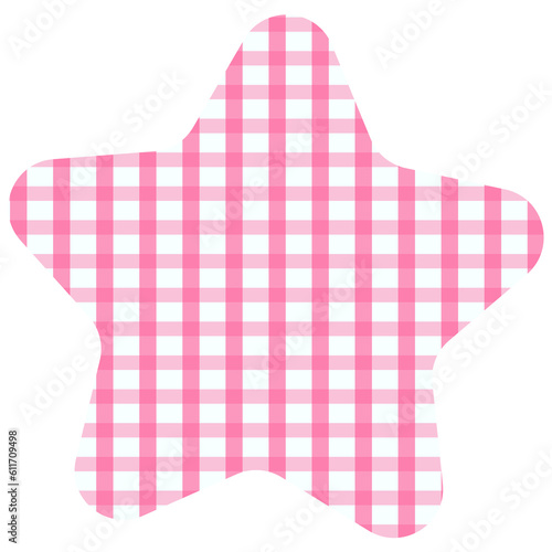 plaid pattern star with pastel color