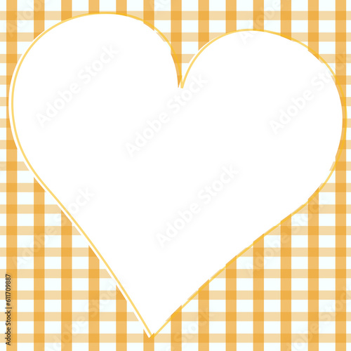 plaid pattern heart with pastel color
