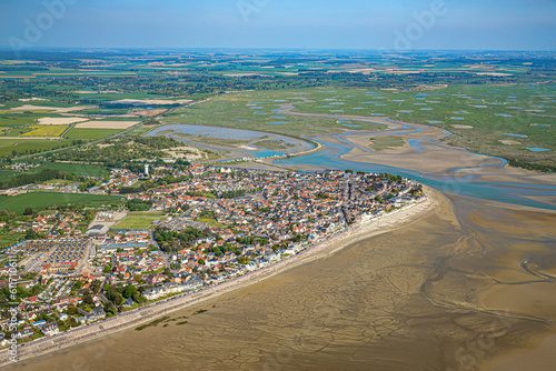 North of France and Bay of Somme in French Channel coastline