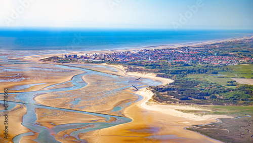 North of France and Bay of Somme in French Channel coastline