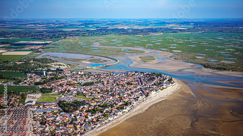 North of France and Bay of Somme in French Channel coastline