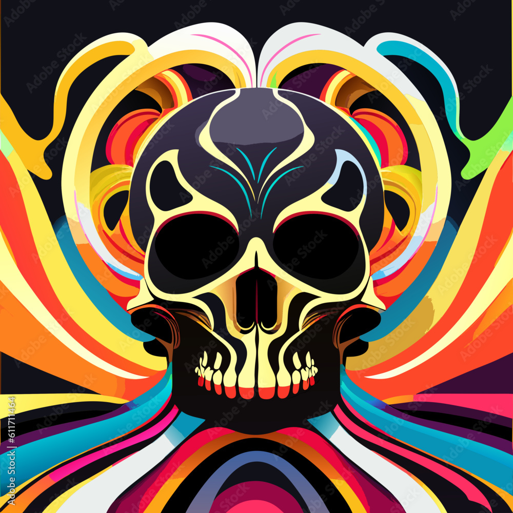 Fototapeta premium skull painting
