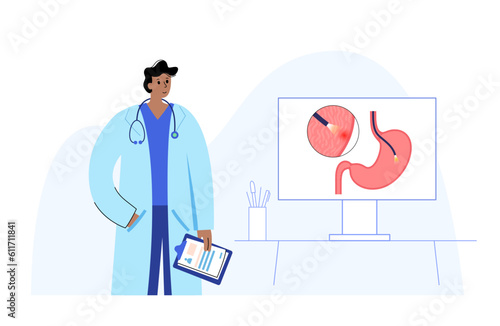 Gastroscopy endoscopy procedure