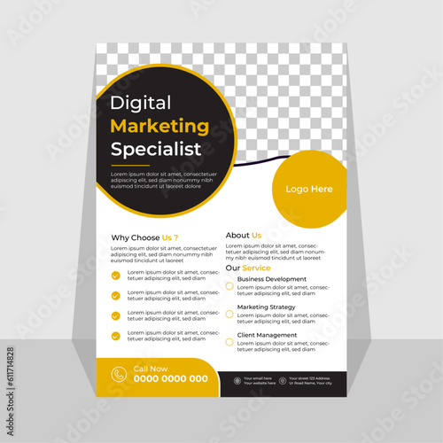 grow your business flyer design template bundle. take your business to the next level of poster leaflet 3 in 1 design. bundle, 3 in 1, a4 template, brochure design, cover, flyer, poster, print-ready
