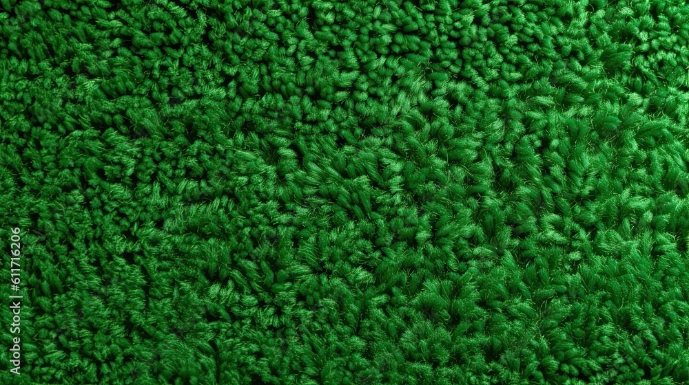 Green Fluffy Carpet Background Texture with Tight Weave Elegant Dark