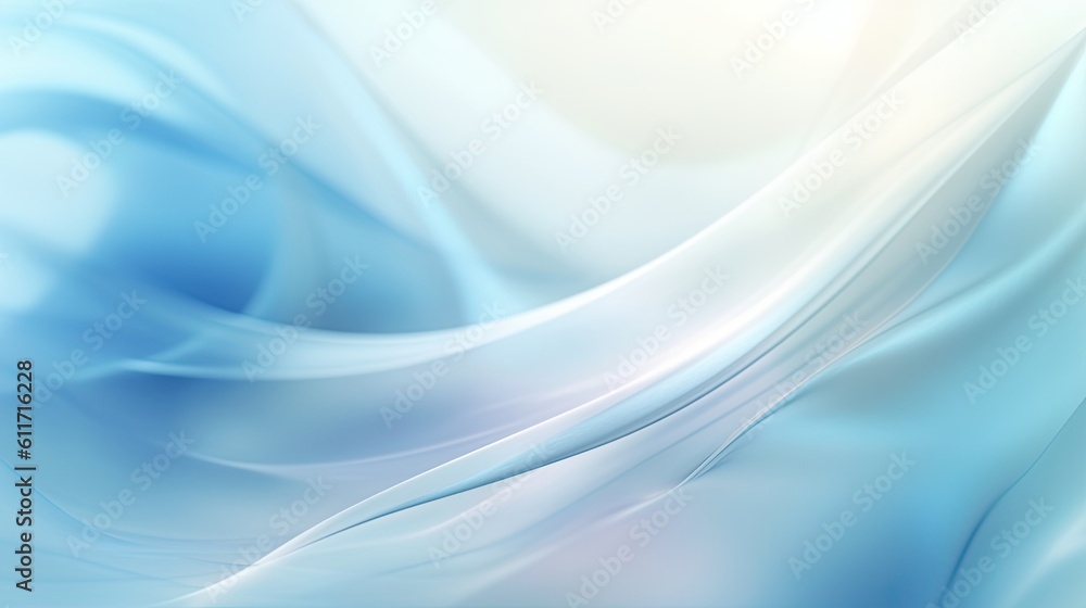 Naklejka premium Soft Light Blur Background with Clean and Clinical White and Blue Abstract Design. Generative AI