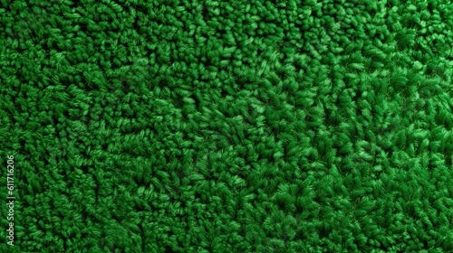 Green Fluffy Carpet Background Texture with Tight Weave - Elegant Dark Green Color of Carpet for Clean & Abstract Design. Generative AI