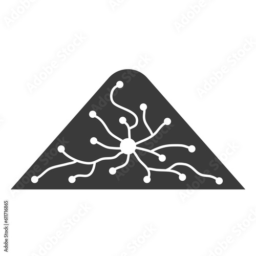 Anthill glyph icon isolated on white background.Vector illustration.