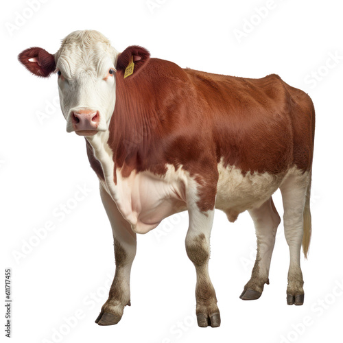 cow isolated on transparent background cutout