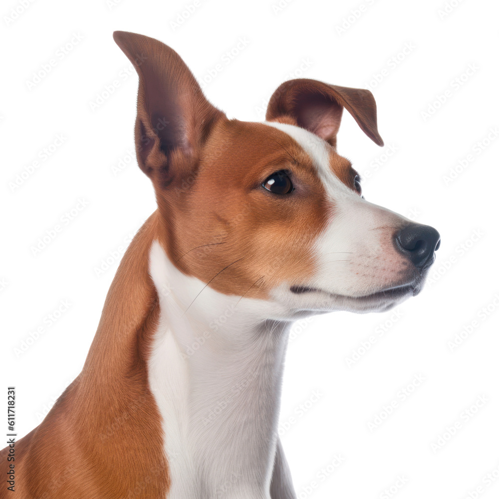 jack russell terrier dog isolated on transparent background cutout