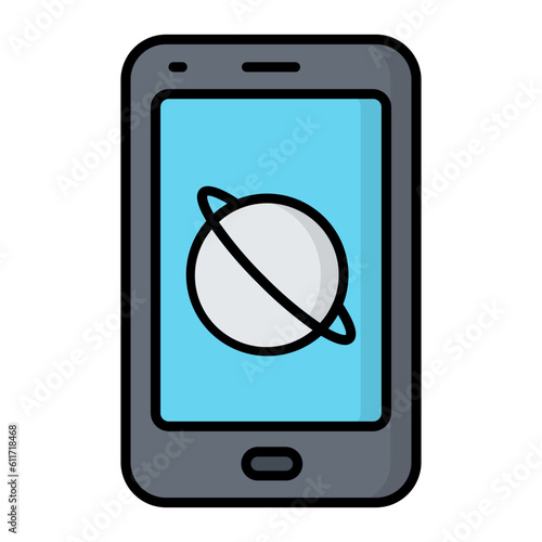 Space Simulator Line Color Icon
