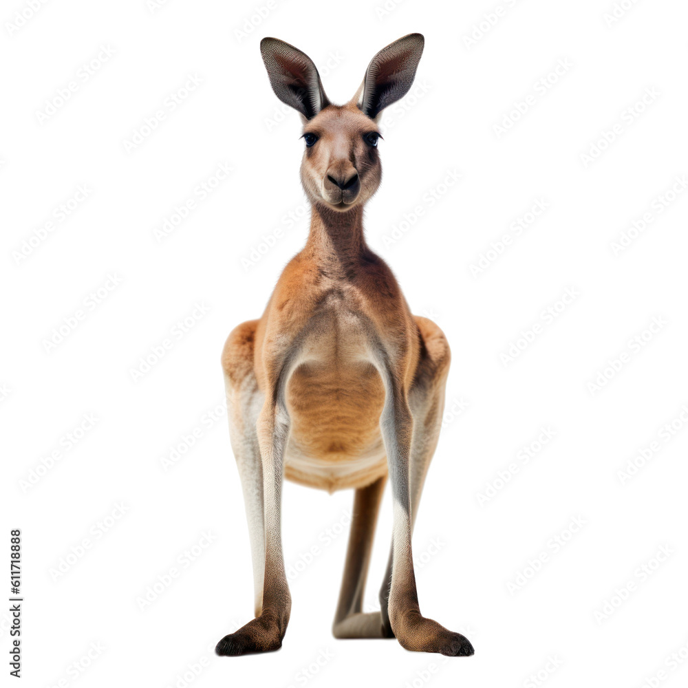 Fototapeta premium kangaroo isolated on transparent background cutout