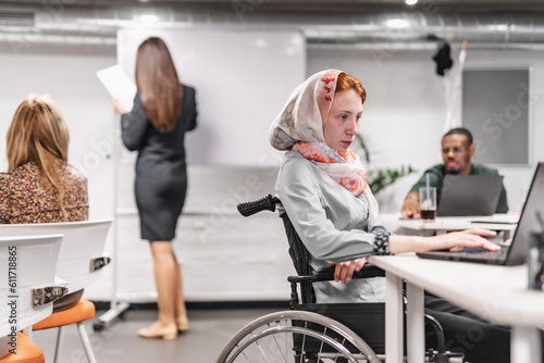 Wallpaper Mural Young girl in a wheelchair Torontodigital.ca