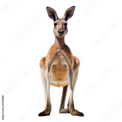 kangaroo isolated on transparent background cutout © Papugrat