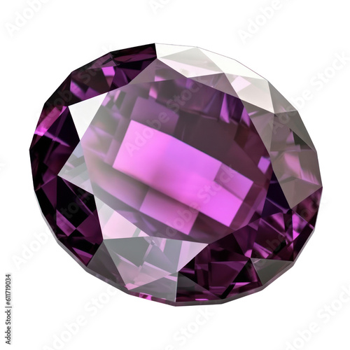 purple diamond isolated on transparent background cutout