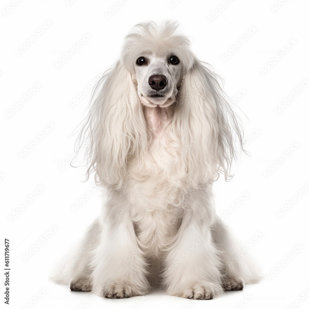 dog face shot, isolated on white background, generative AI dog face shot, isolated on white background, generative AI
