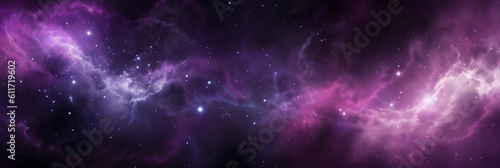 Purple Fantasy galaxy, banner, generative AI