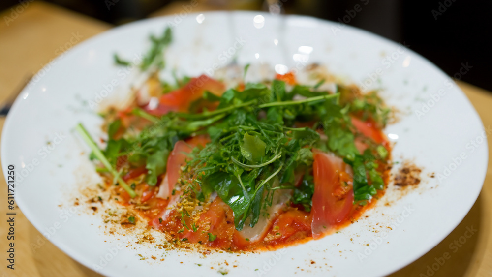 dish in a restaurant - generative ai dish in a restaurant - generative ai