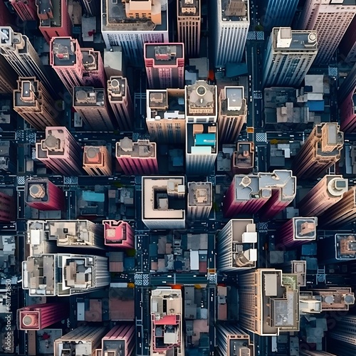 Bird's eye view of a city