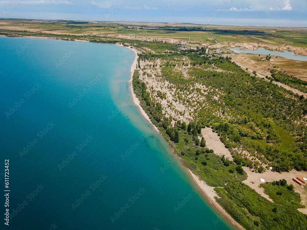 Issyk Kul lake in Kyrgyzstan