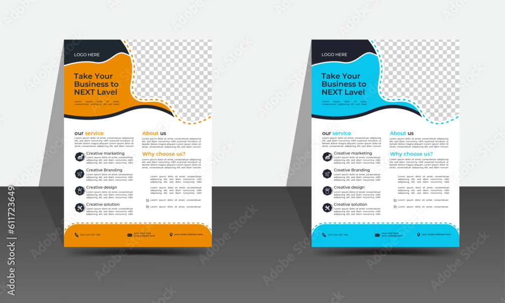 creative modern and simple flyer design.