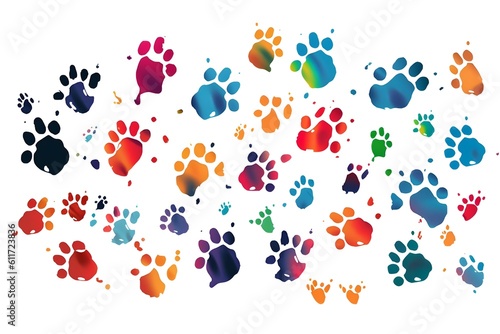 Animal footprints photo