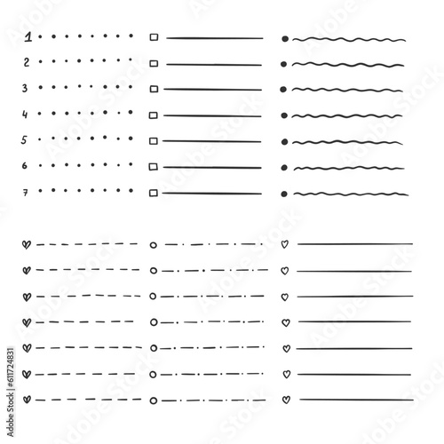 Marking for magazine, organizer, sketchbook, notebook. Checklist for recording.