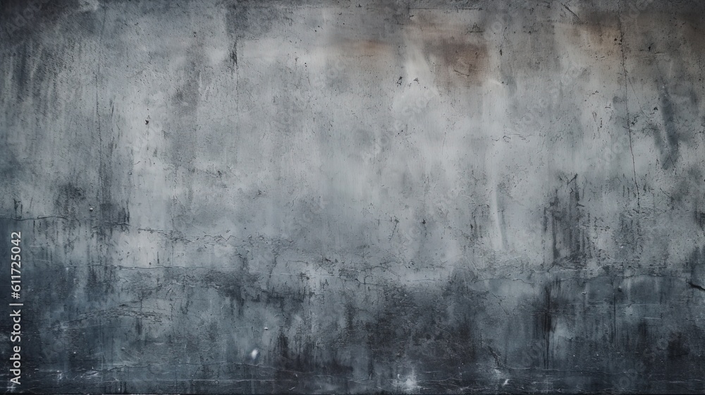 Distressed painted surface. Grey, anthracite, light black, antique and aged metal, wall. Vintage texture backdrop. Generative Ai.