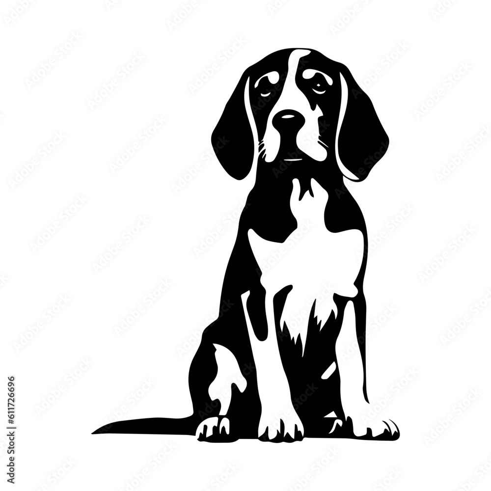 Beagle dog cartoon on white background illustration Beagle dog cartoon on white background illustration