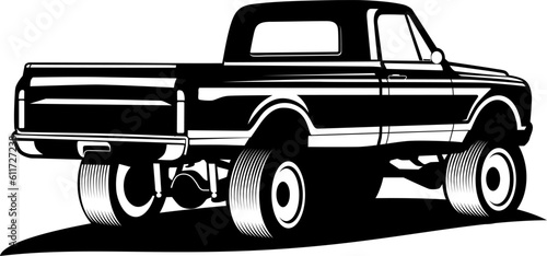 pick up truck service illustration design vector