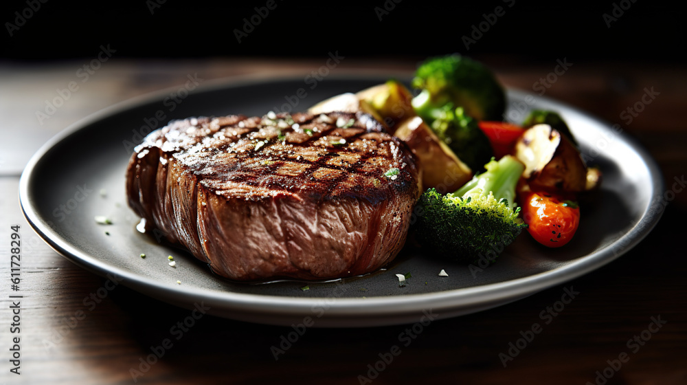 grilled steak with vegetables grilled steak with vegetables