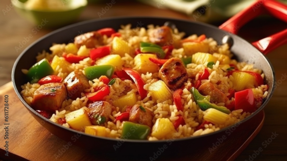 Showcasing the Irresistible Goodness of Exquisite Fried Rice. A Mouthwatering Medley of Flavors, Textures, and Aromas. generative ai Showcasing the Irresistible Goodness of Exquisite Fried Rice. A Mouthwatering Medley of Flavors, Textures, and Aromas. generative ai