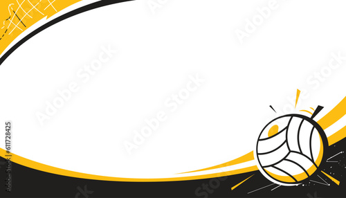 Volleyball abstract background design. Vector illustration of sports concept