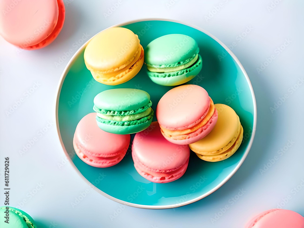 Fototapeta premium Pastel Macarons