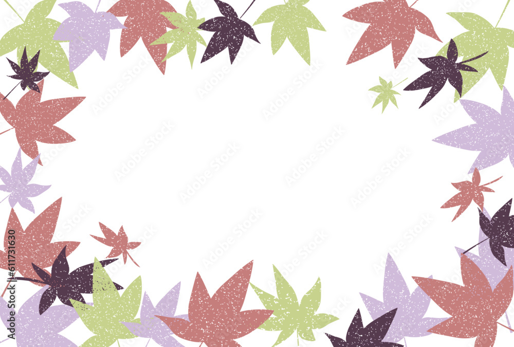 手書き風　もみじ　背景